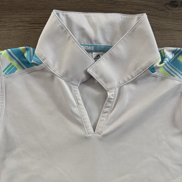 Adidas Girls Size Medium 11-12yrs Blue Sleeveless Collared Golf Polo Tank Top - Picture 3 of 7